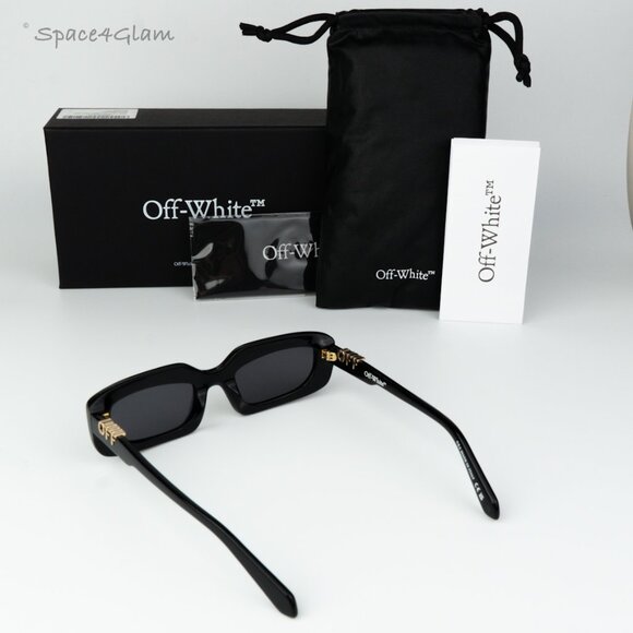 Off-White Women Sunglasses Black Grey Rectangle OERI13C RENTON 1007 BRAND NEW main image 8